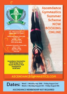 Ascendance Gymnastics Summer Scheme Poster